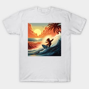 Teddy Surfing in Hawaii T-Shirt
